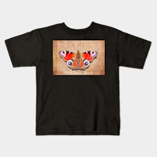 Peacock Butterfly Art Kids T-Shirt